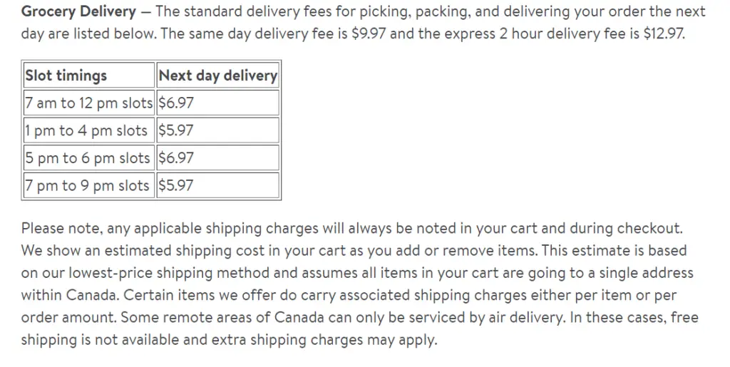 Is There a Minimum Order Amount for Walmart Canada's Delivery Service?