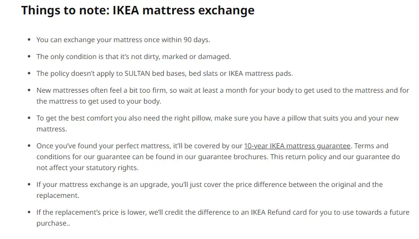 IKEA Mattress Return Policy 2024 (Used, Open + No Receipt)